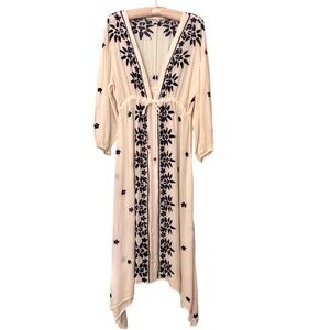RAGA Embroidered Floral High-Low Maxi Dress, Unworn, Small